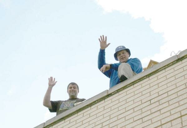 Up on the roof