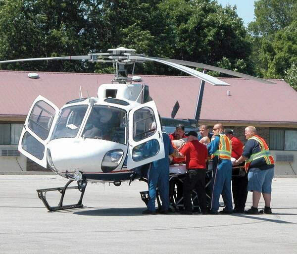 Three-vehicle accident